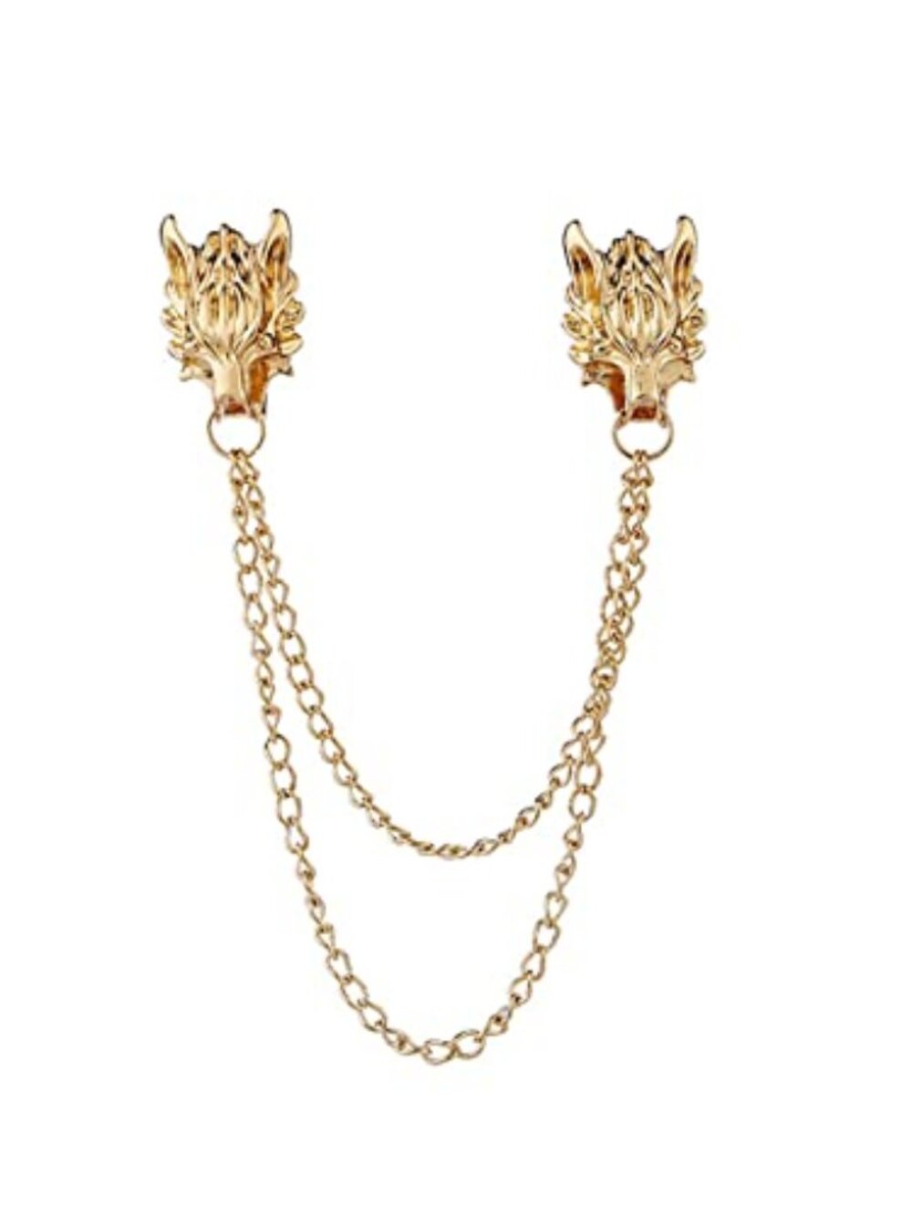 Animal Tassel Chain Pin Brooch for Men & Women - Rhinestone Sheep, Eagle, Tiger,